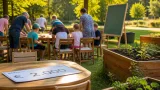 2.000 Euro für Möbel der neuen Freiluftklasse im Stadtpark übergeben