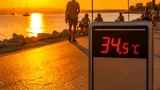 Abendliche Hitze: Beim Sonnenuntergang wurden noch 34,5° gemessen