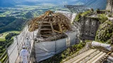 Barocker Dachstuhl am „Hohen Stock“: Sanierung an Burg Ehrenberg schreitet voran
