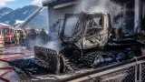 Brand in Telfs: Elektro-Pistenraupe vollständig zerstört