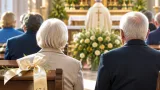 Feier in der Pfarrkirche: Steinerne Hochzeit von Josef und Elisabeth Ensbacher in Neusiedl am See