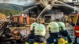 Großbrand in Holzbetrieb in Zarnsdorf: 136 Einsatzkräfte bekämpfen Rauchentwicklung