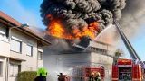 Großbrand in Neunkirchen‑Wellesweiler: Lagerhalle mit Spraydosen in Flammen – Evakuierungen und ein Verletzter