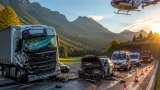 Schwerer Lkw-Unfall auf B159 in Hallein: Straße zeitweise gesperrt