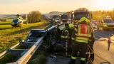 Schwerer Unfall auf B50: Beifahrer eingeklemmt – Einsatz dauerte rund zweieinhalb Stunden
