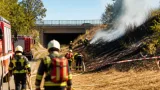 Trockenheit erhöht Brandgefahr: Flurbrand an der Wiener Straße hielt Feuerwehr mehrere Stunden auf Trab