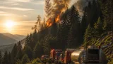 Waldbrand bei Unterlaussa: Elf Feuerwehren und Hubschrauber bekämpfen Flammen
