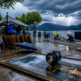 Gewitter und Starkregen stören Open-Air-Filmfestival: Programm verkürzt, Besucherzahl stark geringer