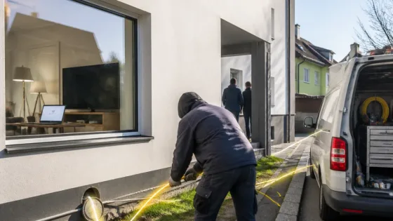 Erster Glasfaseranschluss in Grieskirchen: Schnellere, stabilere Internetverbindung aktiviert