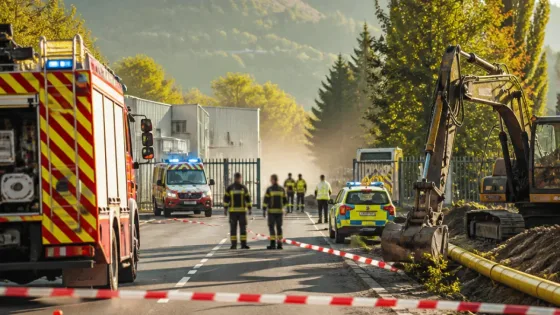 Gasaustritt in Kapfenberg: Betrieb evakuiert, B20 vorübergehend gesperrt