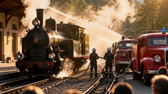 Historische Wasserspende am Bahnhof Jenbach beleuchtet Bedeutung der Achenseebahn