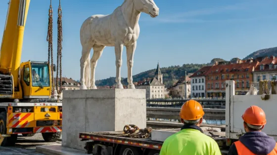 Pferdeskulptur «Freiheit» erhält neuen Platz in Bruck an der Mur