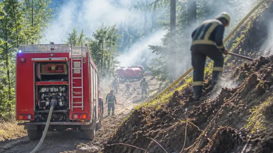 Tanklöschfahrzeug der Hauptwache Tamsweg löschte Waldbrand in Hintergöriach