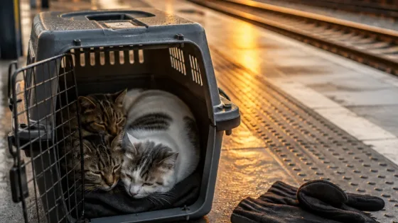 Zwei Katzen in Transportbox am Bahnhof Ried ausgesetzt – Tierschützer bitten um Hinweise