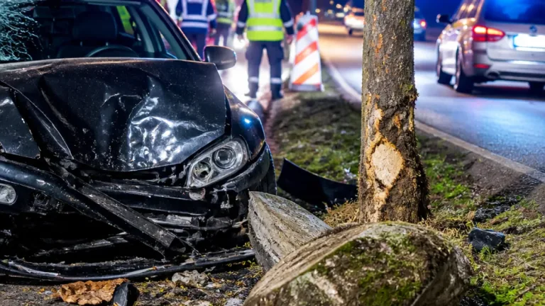 19‑Jähriger mit 1,66 Promille prallt in Walding gegen Baum und Gedenkstein