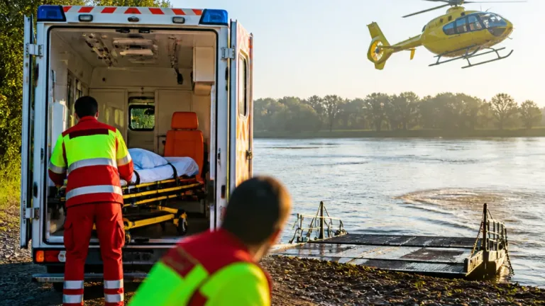72‑Jähriger rutscht bei March‑Überquerung aus und wird mit Hubschrauber ins Klinikum gebracht