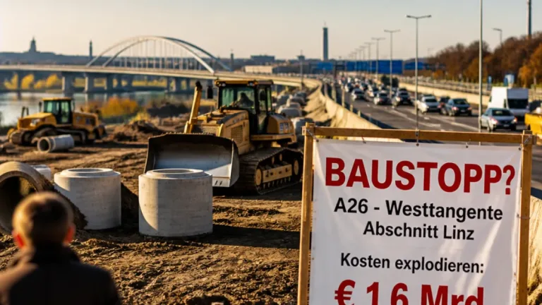 A26-Debatte in Linz: Initiative fordert Baustopp nach massiven Kosten- und Prognosekritik