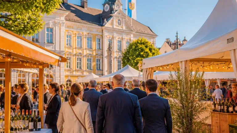 Abordnung aus Schrobenhausen beim 26. Perger Vinum: partnerschaftlicher Austausch in Perg