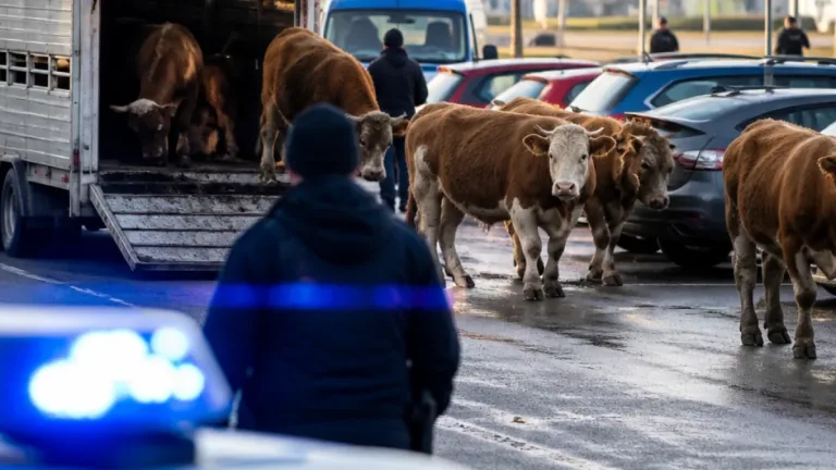 Acht Rinder aus Viehtransporter entlaufen: Einsatz in Herzogenburg