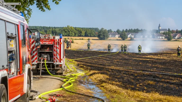 Ackerbrand bei Poggersdorf rasch gelöscht: 25 Feuerwehrkräfte im Einsatz