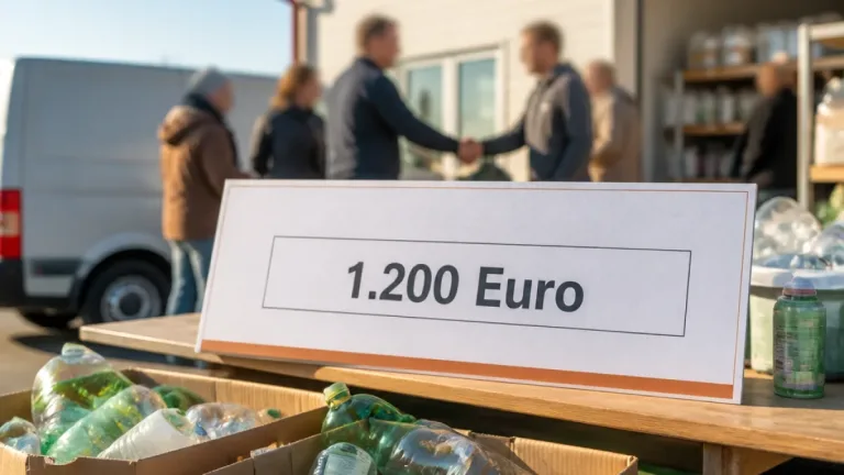 Aspöck-Mitarbeiter sammeln Pfandflaschen und spenden 1.200 Euro an Rollende Engel