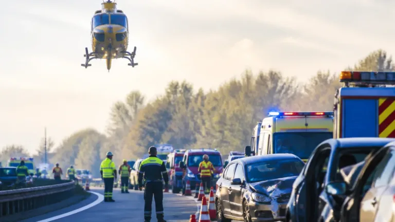 Auffahrunfall auf A2 bei Ludersdorf: fünf Verletzte, Rettungshubschrauber im Einsatz