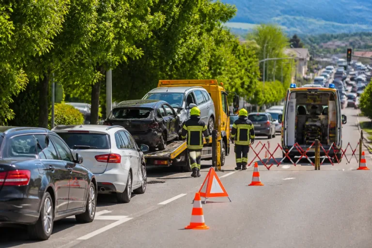 Auffahrunfall in Krems: Vier Pkw beteiligt, eine Frau ins Krankenhaus