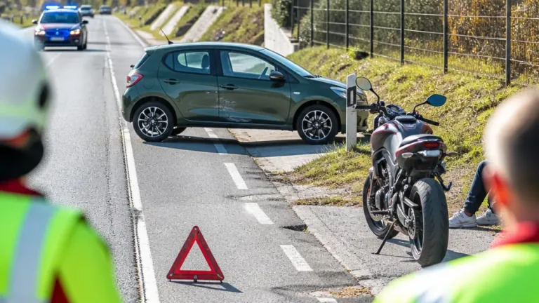 B171 in Schwaz: Motorrad touchiert Pkw – Sozius leicht verletzt, Polizei sucht Zeugen
