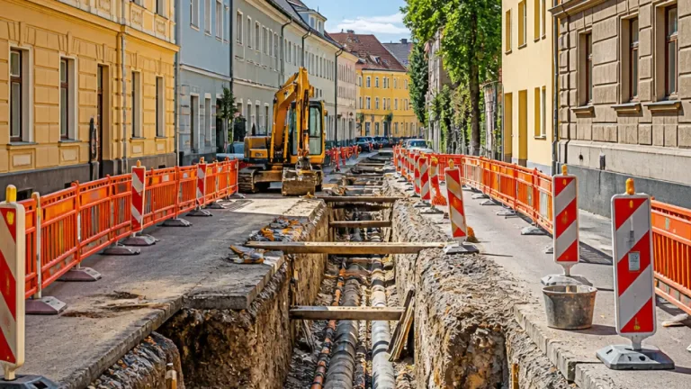 Bahnweg in Klagenfurt bis 14. August gesperrt: Kanalbau führt zu Verkehrsbehinderungen