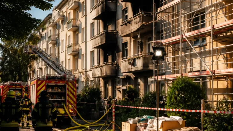 Balkonbrand in Heidelberg: Sechs Wohnungen vorerst unbewohnbar, Schaden geschätzt 300.000 Euro