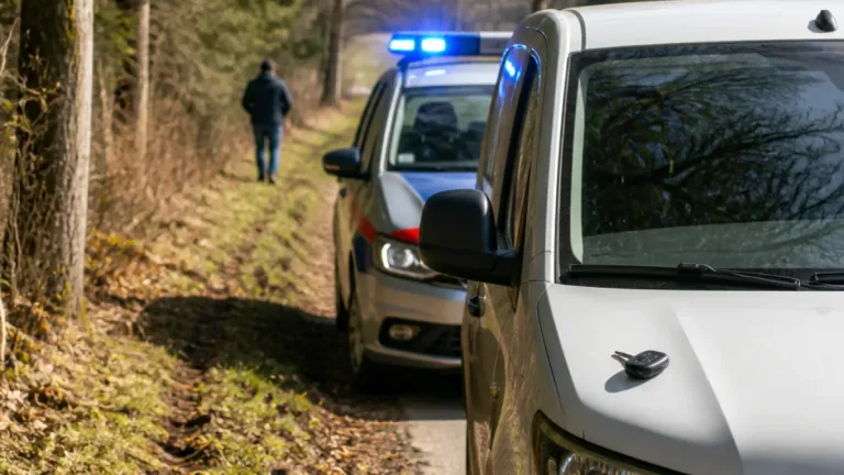 Betrunkener Fahrer flüchtet bei Kontrolle in Maria Neustift in Waldstück
