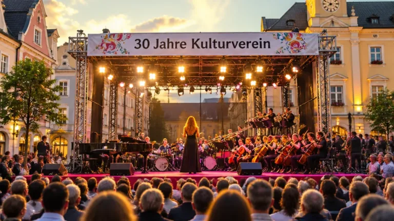 Birgit Denk feiert mit Band und Gästen das 30-jährige Kulturvereins-Jubiläum am Hauptplatz