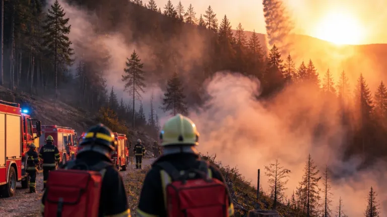 Blitzschlag löst Waldbrand in Pernegg aus — Einsatzkräfte weiterhin vor Ort