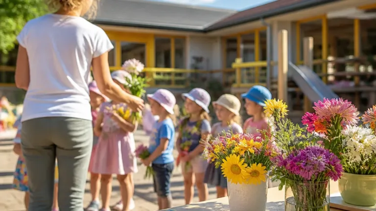 Blumen für die Jüngsten: Überraschungsbesuch im Kindergarten Völkermarkt/Ritzing