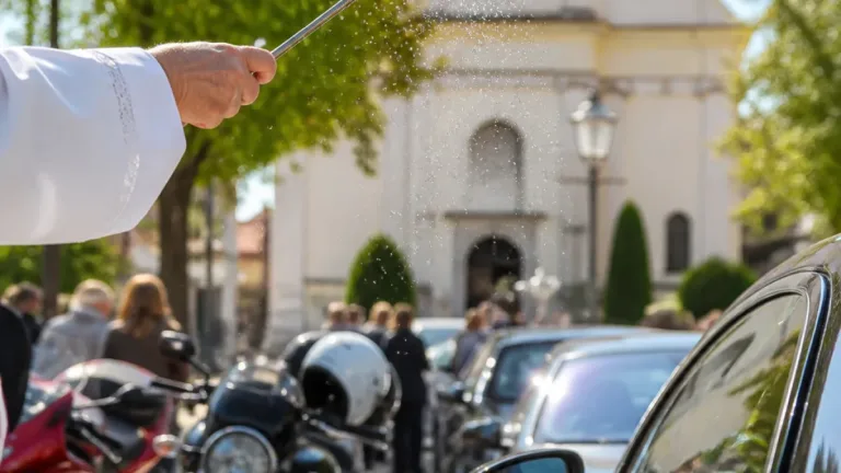 Christophorus-Sonntag in Brunn: Fahrzeugsegnung verbindet Achtsamkeit und Hilfsaktion