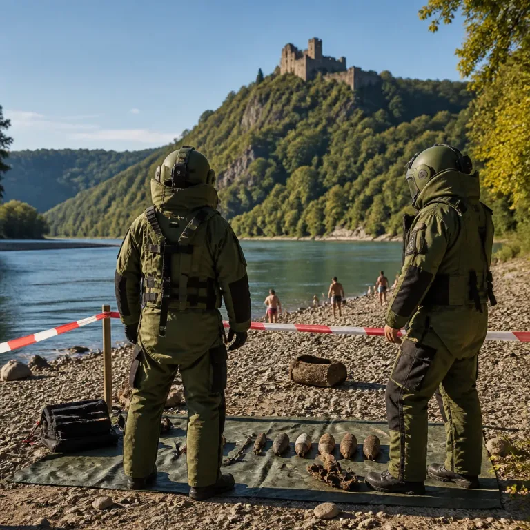 Familie entdeckt Kriegsmunition an Donauufer bei Aggstein – Entminungsdienst geborgen