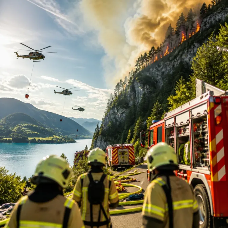 Waldbrand bei Scheffau: Einsatz mit Hubschraubern und rund 120 Einsatzkräften