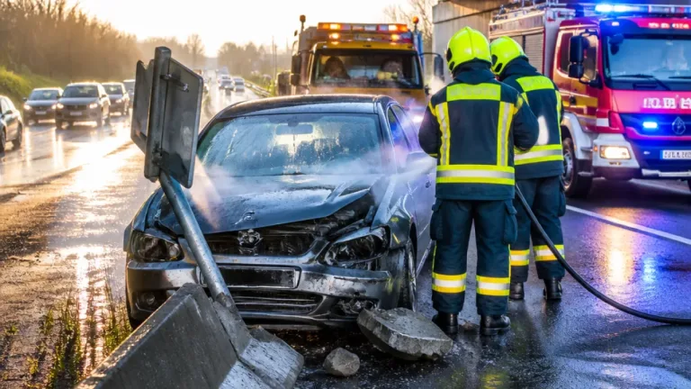 Crash auf der B1 in Marchtrenk sorgt für erhebliche Verzögerungen im Morgenverkehr