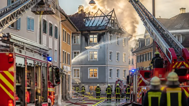 Dachstuhlbrand in Dornbirn: Großeinsatz verhindert Übergreifen auf Nachbarhäuser