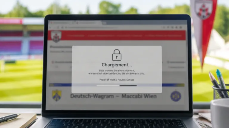Deutsch‑Wagram: Spielansetzung gegen Maccabi Wien auf oefb.at sichtbar, Seite jedoch geschützt