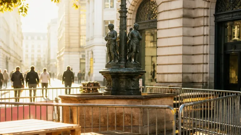 Diskrepanz um Taubenmarktbrunnen: Nach Abbau steht der Brunnen nun doch wieder im Freien