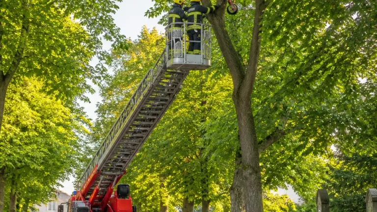 Dreirad in rund vier Metern Höhe: Feuerwehr-Einsatz in Deutsch-Wagram