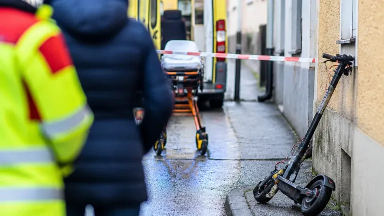 E-Scooter-Unfall in Fossenhofstraße: 21‑Jährige nach Kollision mit Hausmauer ins Klinikum gebracht