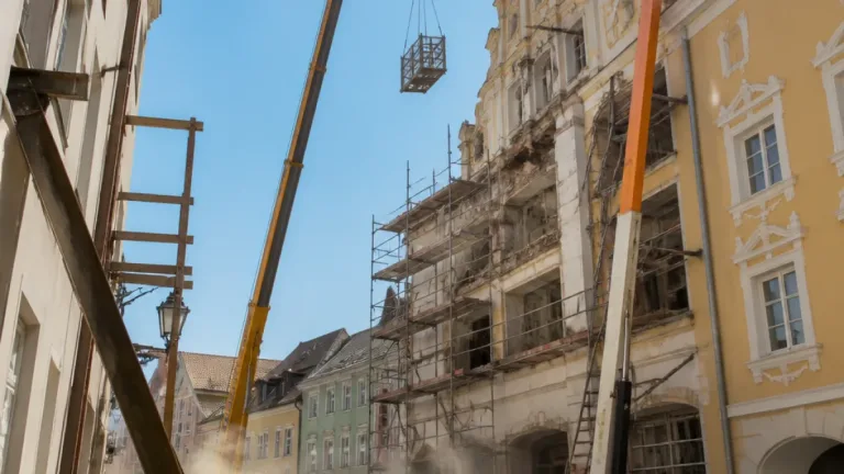 Einsturzgefährdetes Barockhaus in Schärding: Stadt beginnt mit riskanten Absicherungsarbeiten
