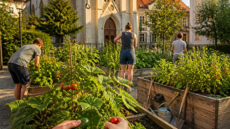 Erntezeit im Pfarrgarten: Urban Gardening verbindet Gemeinschaft und Nachhaltigkeit