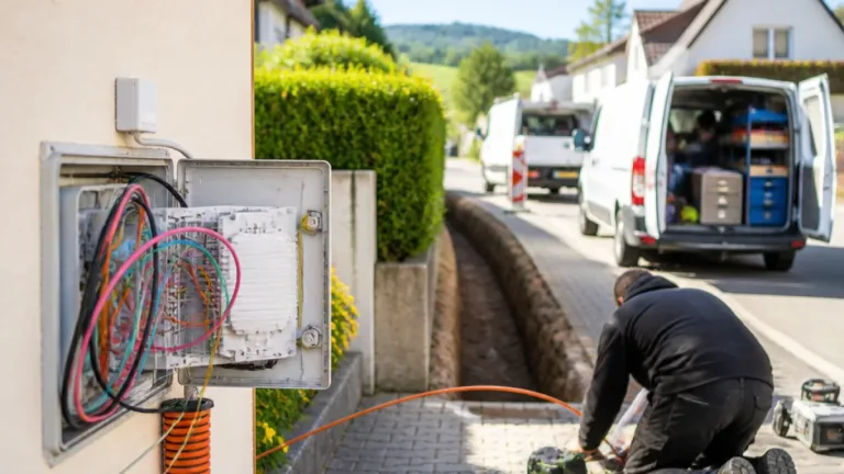 Erster Haushalt in Grieskirchen ans Glasfasernetz angeschlossen – Ausbau nimmt Fahrt auf