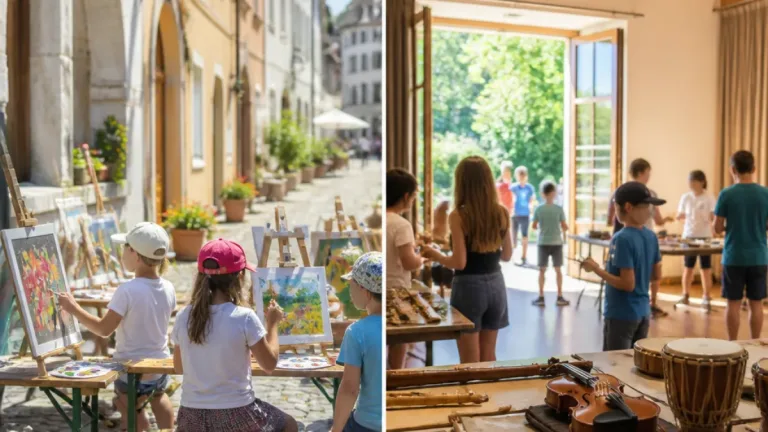 Ferienprogramm im Bezirk: Hinterglasmalen und Instrumente zum Ausprobieren