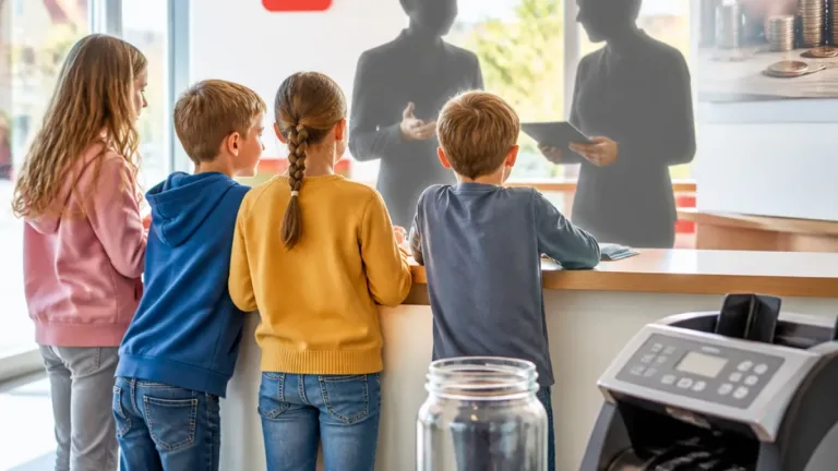 Ferienspiel in der Sparkasse Horn: Kinder lernen spielerisch den Alltag der Bank kennen