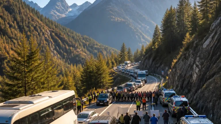 Fernpass erneut mehrere Stunden gesperrt: Bis zu 1.000 Teilnehmer protestierten