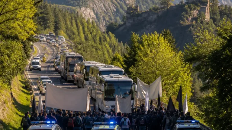 Fernpass-Vollsperre: Rund 1.000 Menschen demonstrierten gegen Fernpass-Paket